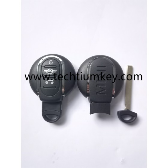 with words on back 3 button remote key shell for BMW Mini